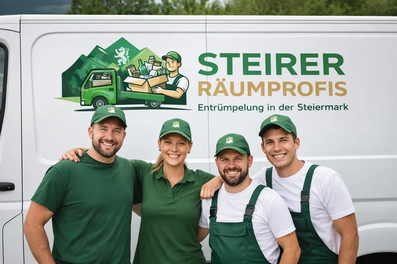 Das Team von Steirer Räumprofis bei einer Wohnungsauflösung in Graz
